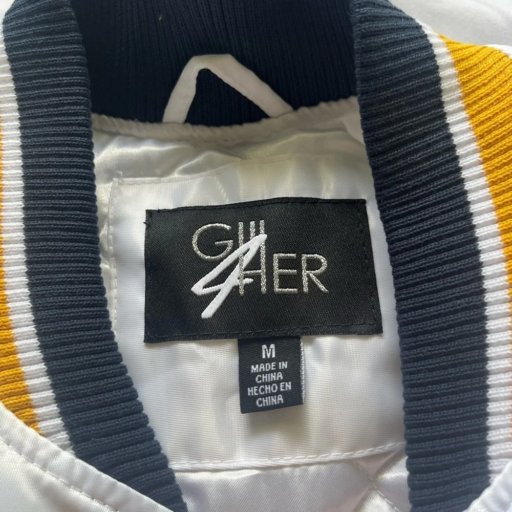 White and Yellow Varsity Jacket - Picture 6 of 11